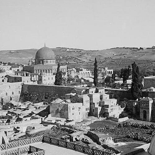 The Moroccan Quarter in Jerusalem's Old City, date unknown