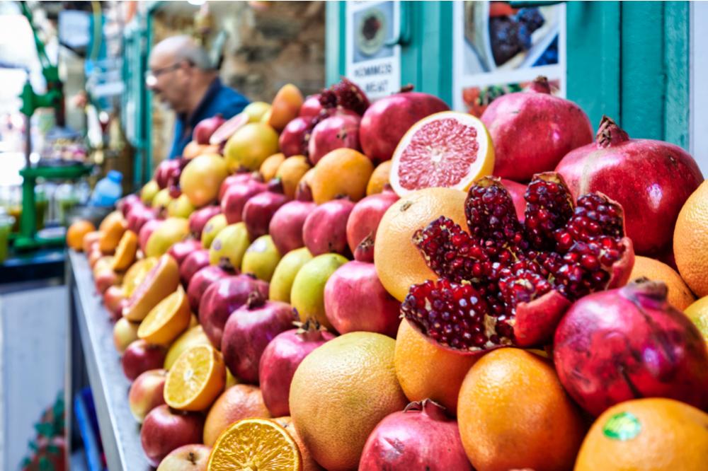 Fruit stand in the Old City of Jerusalem, 2019 