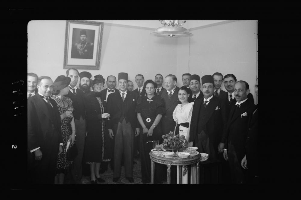 Egyptian King Farouq celebrating his birthday on February 11, 1940 in the Egyptian consulate in Jerusalem’s New City